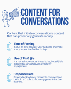 content for conversations: helps convert b2b leads