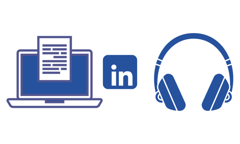 linkedin newsletters and audio events