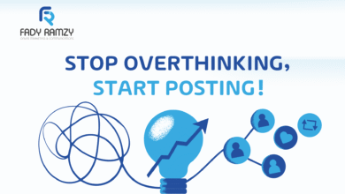 Conquer the Fear of Posting with the motivational quote: "Stop overthinking and start posting." This simple mindset shift is the key to successfully grow your LinkedIn presence.